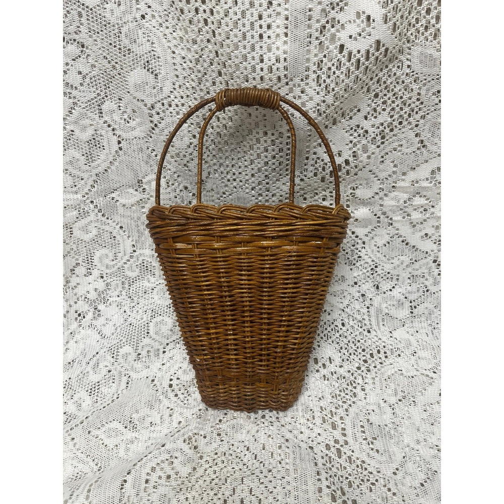 woven hanging wall basket farmhouse - Picture 3 of 6
